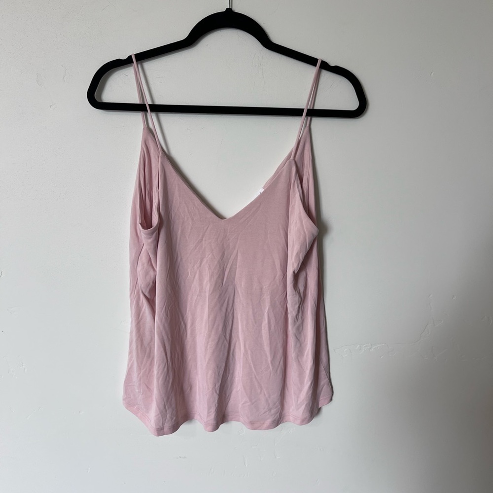 Carly Jean Los Angeles Pink Spaghetti Strap Top Super Soft Modal Size Medium